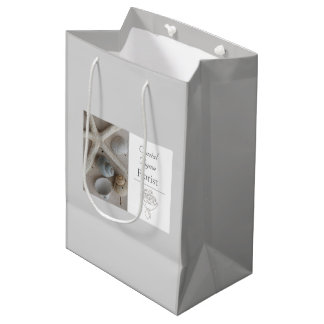 Sac Cadeau Moyen Modèle de logo de fleuriste côtier éditable