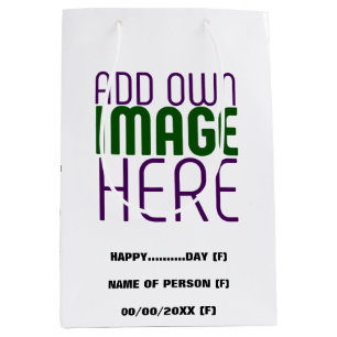 SAC CADEAU MOYEN MODELE DE TEXTE D'IMAGE BLANC SIMPLE ÉDITABLE MODE