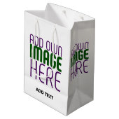 SAC CADEAU MOYEN MODELE DE TEXTE D'IMAGE BLANCHE SIMPLE ÉDITABLE MO (Dos Angle)