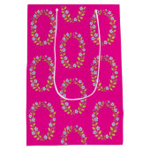 Sac Cadeau Moyen Modèle floral de la petite fille (Dos)