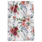 Sac Cadeau Moyen Modèle floral de Noël (Devant)