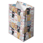 Sac Cadeau Moyen Modèle mignon des cochons (Devant Angle)