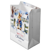 Sac Cadeau Moyen Modèle personnalisé de Noël Peter lapbit (Devant Angle)