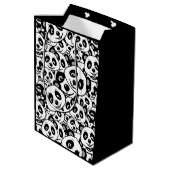 Sac Cadeau Moyen Modern Black and White Cute Panda Bear Pattern (Dos Angle)