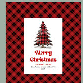 Sac Cadeau Moyen Modern buffalo gift bag custom name Christmas tree