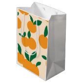 Sac Cadeau Moyen Modern Stylish Citrus Fruit Oranges Pattern (Dos Angle)