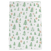 Sac Cadeau Moyen Modern Winter Pine Tree Star (Dos)