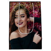 Sac Cadeau Moyen Moderne chic noir et or (Dos)