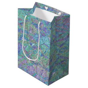 Sac Cadeau Moyen Moderne chic Pastel Couleurs Marbre Mosaïque Motif