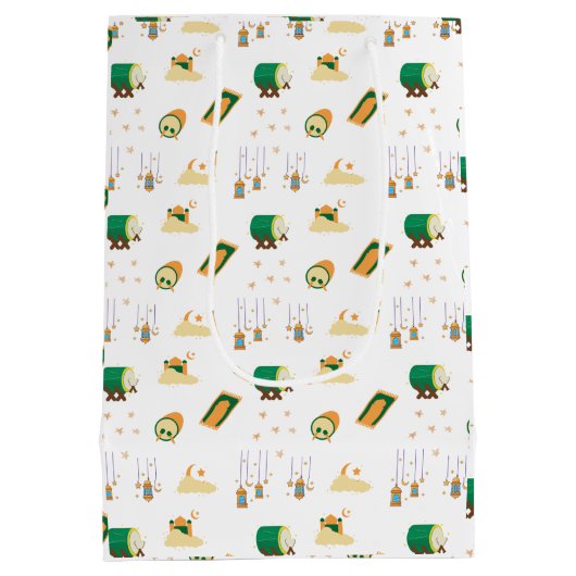 Sac Cadeau Moyen Moderne Cute Ramadan Aïd Moubarak (Dos)