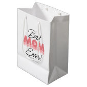Sac Cadeau Moyen Moderne, Meilleure maman jamais (Devant Angle)