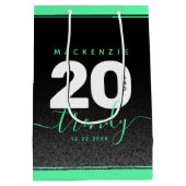 Sac Cadeau Moyen Moderne Mint Green 20 et tendance (Dos)