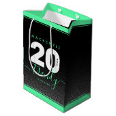 Sac Cadeau Moyen Moderne Mint Green 20 et tendance (Dos Angle)