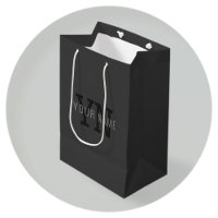 Moderne monogramme gris foncé avec nom (ou autre t