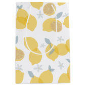 Sac Cadeau Moyen Moderne Pastel Citrus Lemons Motif (Devant)