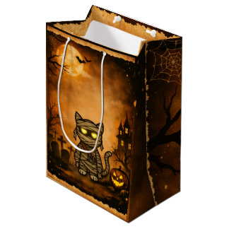 Sac Cadeau Moyen Momie Mignonne Chat Effrayant