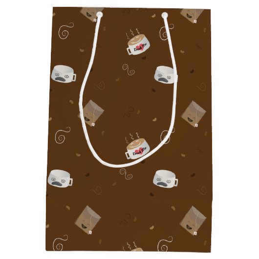 Sac Cadeau Moyen Monde caféiné (Motif) (Dos)