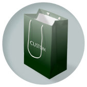 Sac Cadeau Moyen Monogramme à dégradé vert