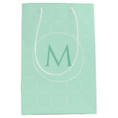 Sac Cadeau Moyen Monogramme couleur verte à la menthe tendance Modè (Devant)