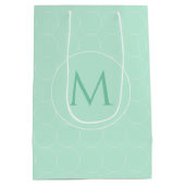 Sac Cadeau Moyen Monogramme couleur verte à la menthe tendance Modè (Dos)