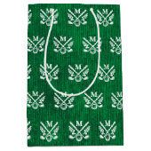 Sac Cadeau Moyen Monogramme de golf personnalisé (Devant)