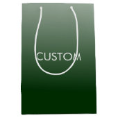 Sac Cadeau Moyen Monogramme Dégradé Vert (Devant)