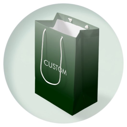 Sac Cadeau Moyen Monogramme Dégradé Vert