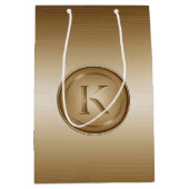 Sac Cadeau Moyen Monogramme "Lettre K" (Devant)