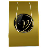 Sac Cadeau Moyen Monogramme "Lettre V" (Devant)