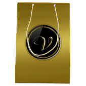 Sac Cadeau Moyen Monogramme "Lettre V" (Dos)