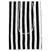 Sac Cadeau Moyen Monogramme Mariage Art déco noir, or et blanc (Dos)