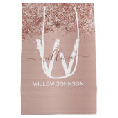 Sac Cadeau Moyen Monogramme rose Gold Blush Rose Girl Parties scint (Dos)