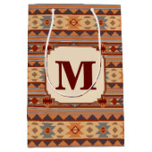 Sac Cadeau Moyen Monogramme Tan Design Sud-Ouest (Devant)