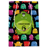 Sac Cadeau Moyen Monstre vert (Devant)