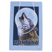 Sac Cadeau Moyen MontanaWolf hurlant (Dos)