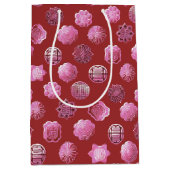 Sac Cadeau Moyen Mooncakes rose et rouge (Devant)
