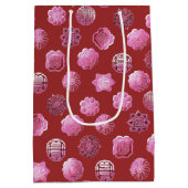 Sac Cadeau Moyen Mooncakes rose et rouge (Dos)