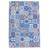 Sac Cadeau Moyen Moroccan tile bleu (Devant)
