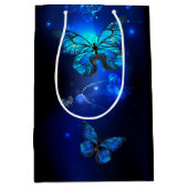 Sac Cadeau Moyen Morpho Butterfly in the Dark Background (Devant)
