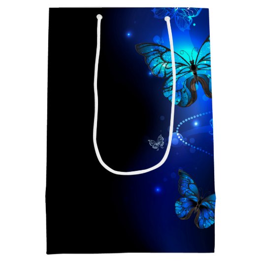 Sac Cadeau Moyen Morpho Butterfly in the Dark Background (Dos)