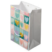 Sac Cadeau Moyen Mosaïque d'affection (Devant Angle)