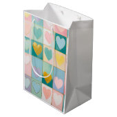 Sac Cadeau Moyen Mosaïque d'affection (Dos Angle)