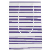 Sac Cadeau Moyen Motif à cinq bandes Ultra violet et blanc (Dos)