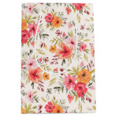 Sac Cadeau Moyen Motif à fleurs Orange Doodle Garden (Devant)