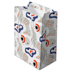 Sac Cadeau Moyen Motif Abstrait des tourbillons et des cercles
