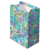 Sac Cadeau Moyen Motif Abstrait holographique (Devant Angle)