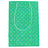 Sac Cadeau Moyen motif Abstrait tourbillon - nuances de vert jade (Devant)