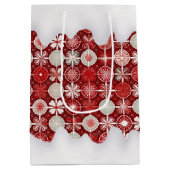 Sac Cadeau Moyen Motif blanc rouge Noël #13 ID1009 (Dos)