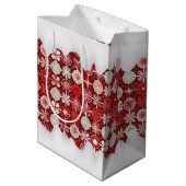 Sac Cadeau Moyen Motif blanc rouge Noël #13 ID1009 (Dos Angle)