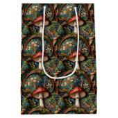 Sac Cadeau Moyen Motif bohème élégant rétro (Dos)